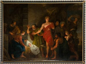 Sognekirke (Saint Salvator Parish Church). Interiør. Maleri. av Unbekannter Künstler