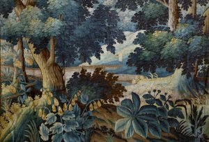 Pfarrkirche (Parochiekerk Sint-Walburga). Wandteppich.