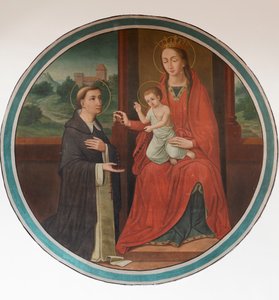 Sognekirke (Sint-Denijs-Boekel, sognekirke Sint-Denijs). nordgang. Et veggmaleri. av Unbekannter Künstler