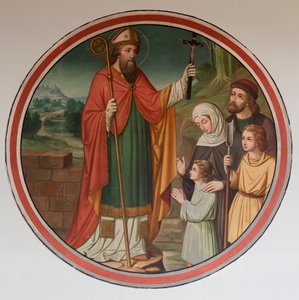 Sognekirke (Sint-Denijs-Boekel, sognekirke Sint-Denijs). Southisle. Et veggmaleri. av Unbekannter Künstler