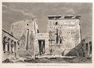 Peristyle av Temple of Isis på øya Philae, Egypt Illustrasjon fra Atlas of Egypt av Unbekannt