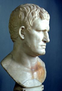 Portrettbyste av Agrippa (63-12 f.Kr.) romersk (marmor) av Unbekannt