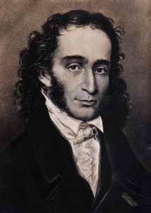 Portrett av Niccolo Paganini (gravering) av Unbekannter Künstler