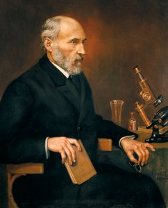 Portrett av Santiago Ramon y Cajal (1852-1934), spansk legefar til nevrovitenskapen av Unbekannter Künstler