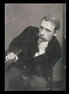 Portrettfotografi av Walter Crane (1845-1915) av Frederick Hollyer (1837-1933) 1886 (s/hvitt-foto) av Unbekannt