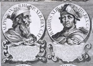 Portretter av Alfonso II og Ramiro I (litho) av Unbekannt