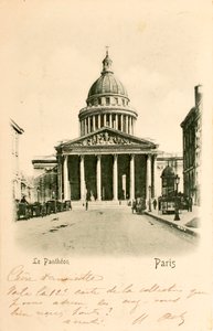 Postkort/Pantheon/Paris/Seine/Ile de France/Frankrike av William M. Timlin