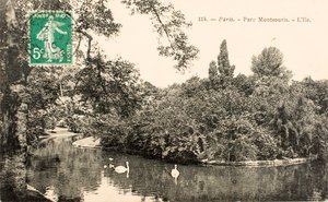 Postkort/Parc Montsouris/Paris/Seine/Ile de France/Frankrike av William M. Timlin