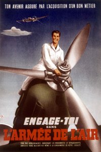 Plakat for fransk luftvåpen for å oppmuntre unge mennesker til å bli med i hæren, ca. 1960 av Unbekannt