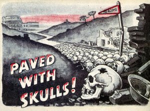 Propaganda. Til Roma. Belagt med hodeskaller. 1940 av Unbekannt