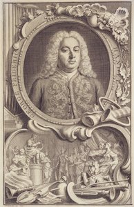 RM 7.f.5 George Frederick Handel (1685-1759), frontispice til "Israel in Egypt", gravert av Jacobus Houbraken (1698-1780) av Unbekannter Künstler