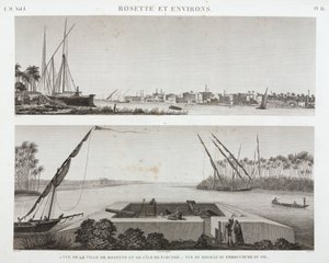 Rosetta og munningen av Nilen, Egypt, ca 1798 av Unbekannt
