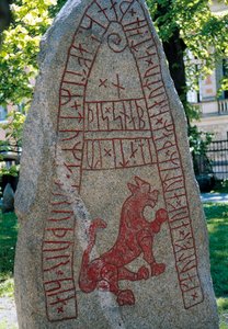 Rune Stone, Lund, Sverige. Viking sivilisasjon.