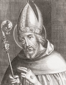 Saint Augustine of Hippo (gravering)