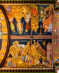 Scener fra Det nye testamente, den bysantinske Minas-katedralen med fargerike fresker, Heraklion (bilde) av Unbekannter Künstler