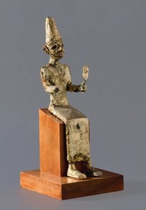 Sittende figur av Baal, den kanaanittiske krigsguden, Megiddo, ca. 1300-1200 f.Kr. av Unbekannt