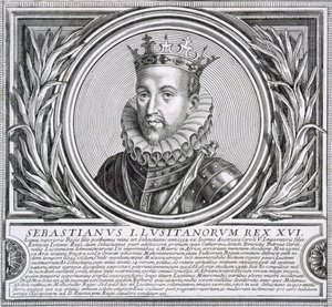 Sebastian av Portugal (litho) av Unbekannt