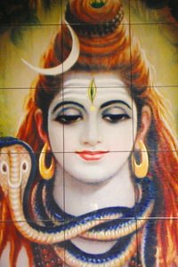 Shree hinduistiske tempel, Leicester. Shiva mosaikk. Storbritannia av Unbekannt