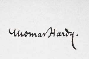 Signatur av forfatter Thomas Hardy, fra King Albert