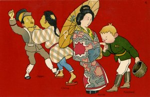 Den kinesisk-japanske krigen og den russiske okkupasjonen av Korea av Unbekannter Künstler