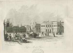 Stafford - Market Place: gravering, nd [c 1841] av Unbekannt