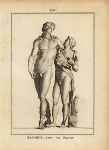 Statue av Bacchus, den romerske vinguden, og en ung faun av Unbekannt