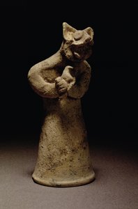 Statuett av en løvehodedemon, Mesopotamia, ca. 5000-1000 f.Kr. (terrakotta) av Unbekannt