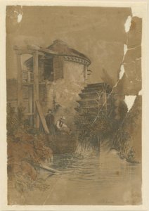 Stoke-upon-Trent - Boothen Mill: tonet litografi, 1839 av Unbekannt