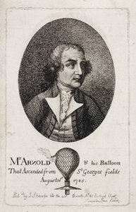 Stuart Amos Arnold, engelsk luftfartsnaut, ca 1785 av Unbekannt