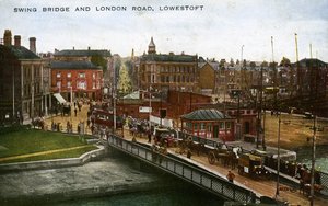 Svingbroen og London Road, Lowestoft av Unbekannter Künstler