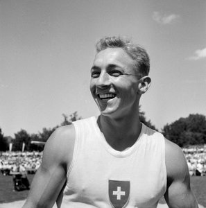 Switzerland Art Gymnastics Hans Eugster (s/hv-bilde) av Unbekannt