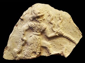 Nettbrett som viser stormguden Ishchali, Isun Larsa, Babylon, Mesopotamia, ca. 2000-1600 f.Kr. av Unbekannt