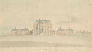 Teddesley Hall: akvarellmaling, og [slutten av 1700-tallet] av Unbekannt