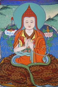 Temple of the Thousand Buddhas Dashang Kagyu Ling menighet Jamgon Kongtrul Lodroe Thaye Monk ber, La Boulaye, Frankrike av Unbekannt