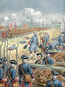 Slaget ved Fontenoy (1745): Grev Joseph d'Anterrocks svarer "Gentlemen les Anglais, skyt først" av Unbekannter Künstler