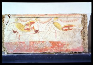 The Battle of the Gladiators, c 3. århundre f.Kr. (fresco) (for detaljer se 85148) av Unbekannt