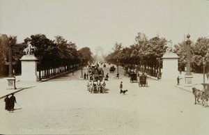 Champs Elysees, Paris (sepia-bilde) av Unbekannt