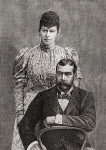Hertugen og hertuginnen av Cornwall, George V og hans kone Mary av Teck. av Unbekannt