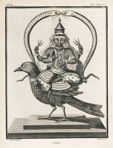 Den hinduistiske guden Sani av Unbekannt