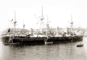Den italienske torpedoen «Etna» cirka 1885. av Unbekannter Künstler