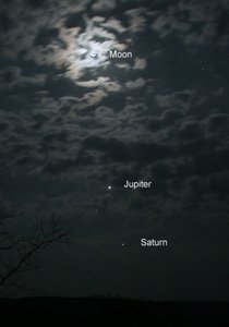 Månen, Jupiter og Saturn, 2005 av Unbekannt