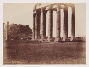 Templet til Jupiter Olympius, ca 1849 av Unbekannt