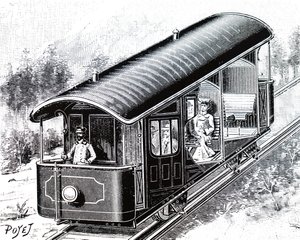 Elbilen på Vesuv-banen. av Unbekannt