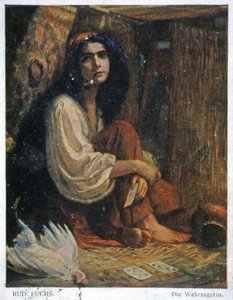Spåkonen, tidlig på 1900-tallet (illustrasjon) av Unbekannter Künstler