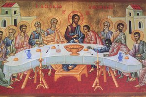 Det siste måltid. Saint-Antoine-le-Grand ortodokse kirke Saint-Laurent-en-Royans Frankrike av Unbekannt