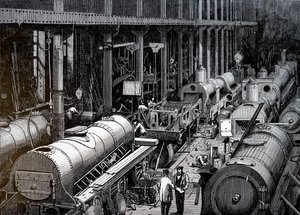 Produksjonsgulvet til Robert Stephenson and Company. av Unbekannt