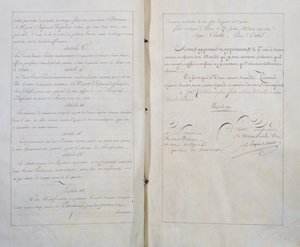 Traktat om evig fred og vennskap mellom Frankrike og Russland, undertegnet i Paris 20. juli av Unbekannt