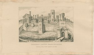Tutbury Castle: stålgravering, 1620 av Unbekannt