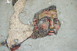 Two Athletes Mosaic, fra Samandagi, Tyrkia av Unbekannt