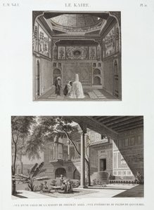 To eksempler på islamsk arkitektur, Kairo, Egypt, ca 1798 av Unbekannt